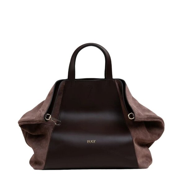 BUKVY Brown leather convertible tote /backpack - Picture 6 of 8